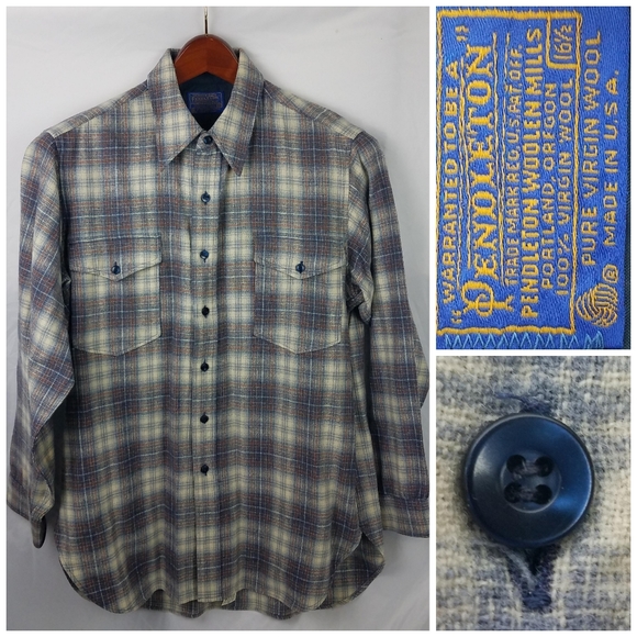 Pendleton Other - Vintage Pendleton Wool Button Up Field Shirt sz L